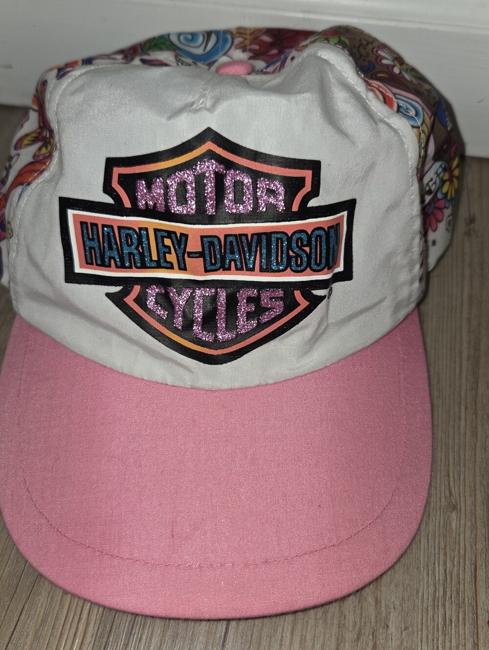Harley-Davidson Girls Pink and White Logo Baseball Hat